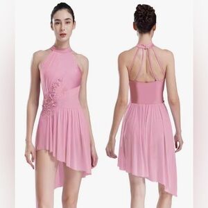 Chic Asymmetrical Pink Dress